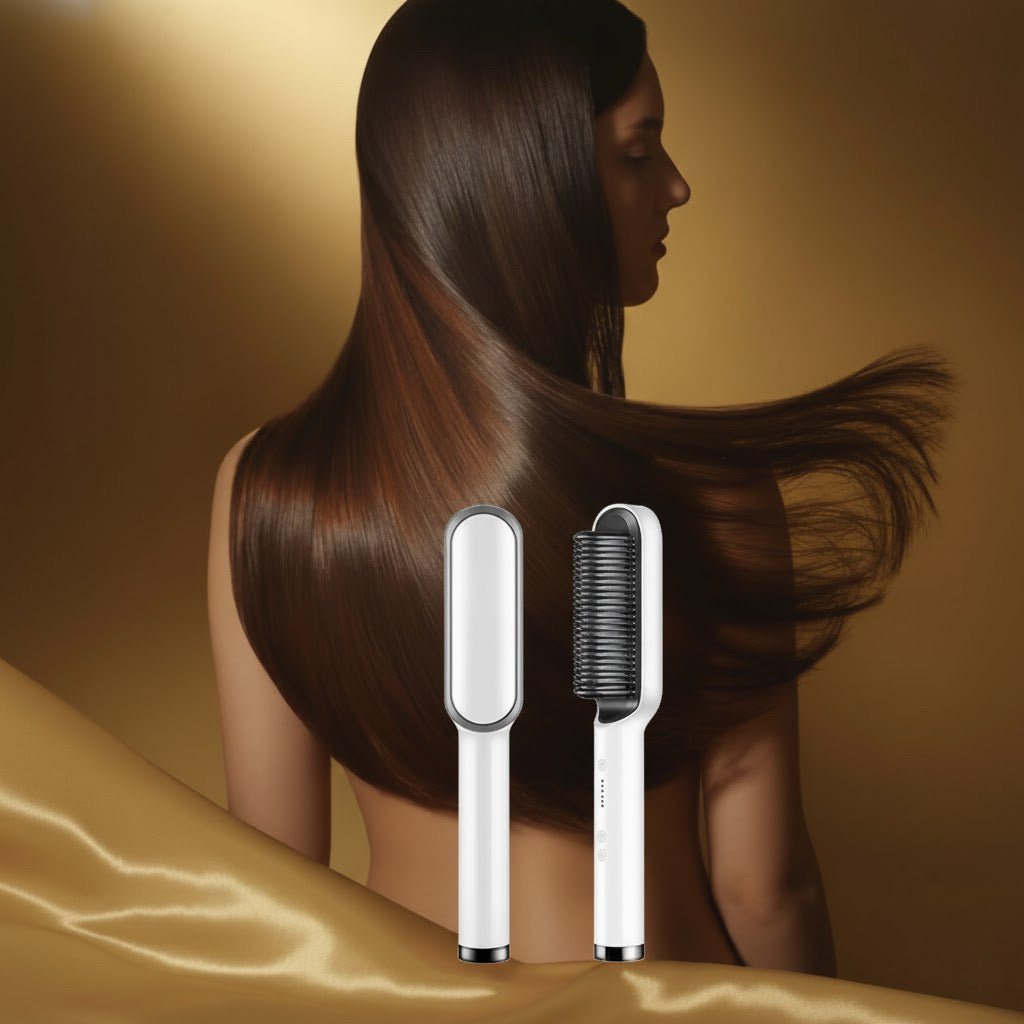 2-in-1 hair straightener hot comb