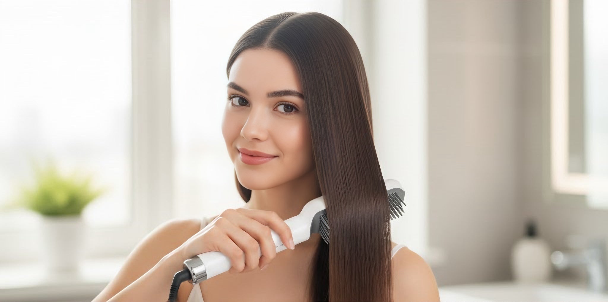 2-in-1 hair straightener hot comb